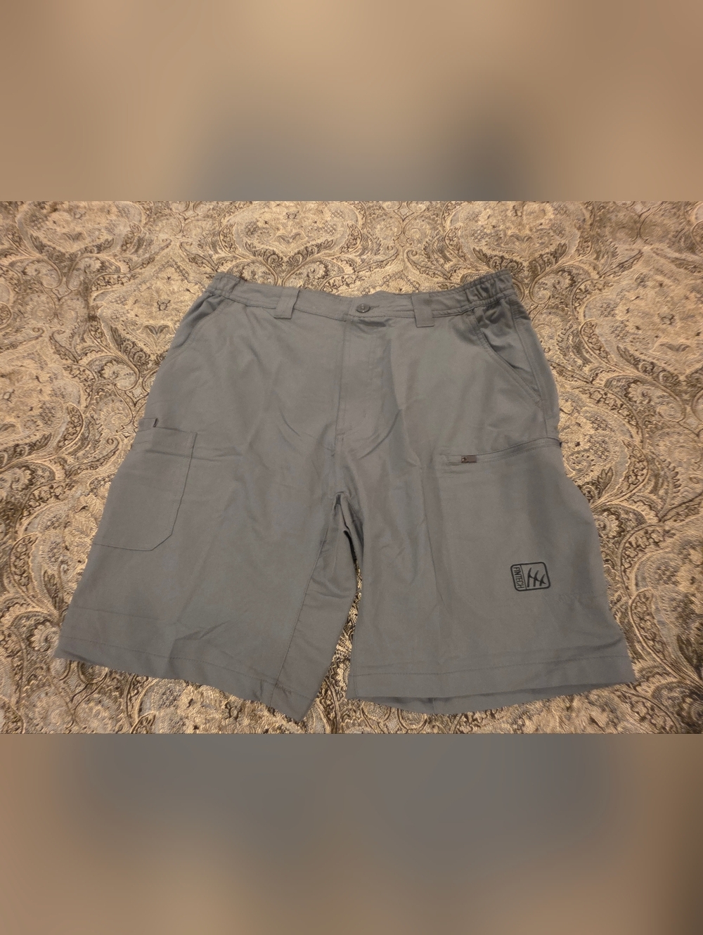 Men's Fintech Performance Grey Shorts  Men's Size Large Never Worn